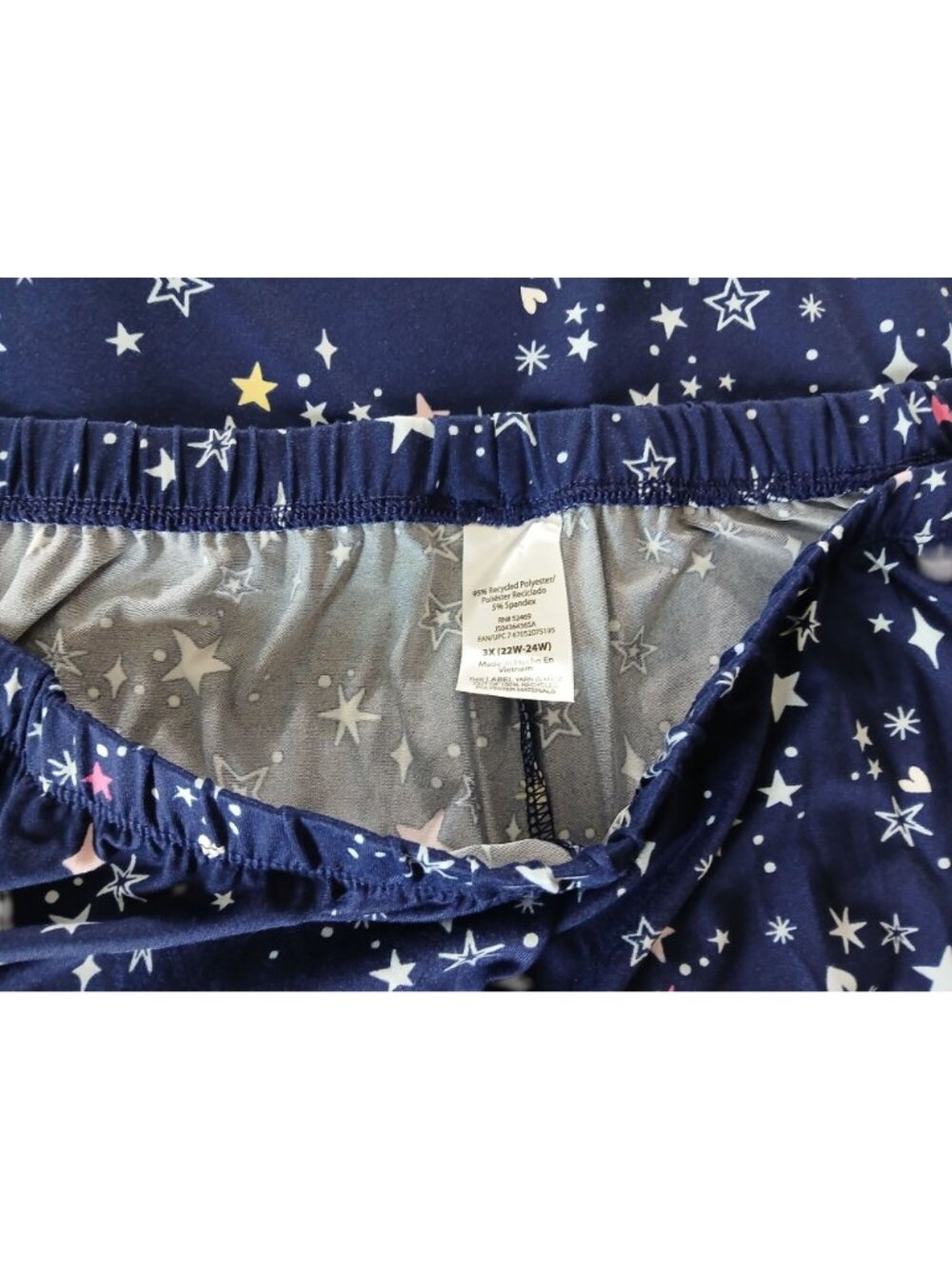 JoySpun Womens Celestial Blue Moon Stars Pajama Set Sleeveless Top Shorts Sz 3X - Picture 5 of 11